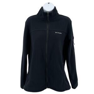 Columbia Jacket Women Sz L Black Fast Trek II Full Zip Fleece Sportswear Outdoor